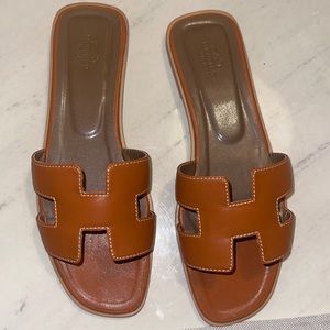 “Hermes” sandals brown/copper color. Size 37 / women’s 6.5